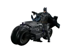 The Flash Movie Masterpiece Action Figura Wih Vehicle 1/6 Batman & Batcycle Set 30 Cm Hot Toys