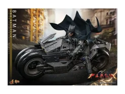 The Flash Movie Masterpiece Action Figura Wih Vehicle 1/6 Batman & Batcycle Set 30 Cm Hot Toys