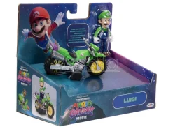 The Super Mario Galaxy Movie Action Figura Con Pull Back Motorcycle Luigi 6 Cm Jakks Pacific