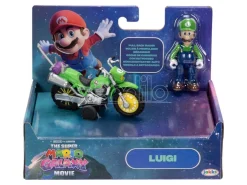 The Super Mario Galaxy Movie Action Figura Con Pull Back Motorcycle Luigi 6 Cm Jakks Pacific