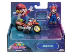 The Super Mario Galaxy Movie Action Figura Con Pull Back Motorcycle Mario 6 Cm Jakks Pacific