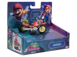 The Super Mario Galaxy Movie Action Figura Con Pull Back Motorcycle Mario 6 Cm Jakks Pacific