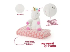 Tiara Unicorn Soft Blanket + Peluche 22cm Perletti