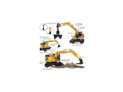 UNIVERSAL HOBBIES UH8162 ESCAVATORE KOMATSU PW148-11 C/ACCESSORI 1:50 Modellino