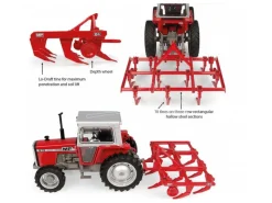 UNIVERSAL HOBBIES UH6452 ESTIRPATORE MASSEY FERGUSON 24 CHISEL PLOUGH 1:32 Modellino