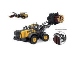 Universal Hobbies Uh8165 Pala Sollevatronchi Komatsu Wa475-10 Tool Linkage Con Log Grapple 1:50 Modellino
