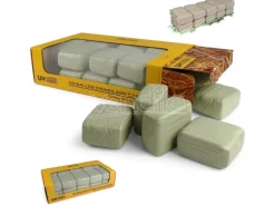 UNIVERSAL HOBBIES UH6881 SET 20 BALLE FIENO PRISMATICHE FASCIATE (GREEN COLOR) 1:32 Modellino