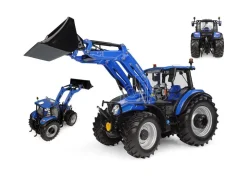 UNIVERSAL HOBBIES UH6874 TRATTORE NEW HOLLAND T5.120 W/655LU FRONT LOADER 1:32 Modellino