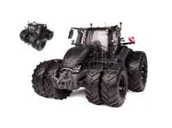 Universal Hobbies Uh6819 Valtra S416 Unlimited Con Double Wheels Matt Black 1:32 Modellino