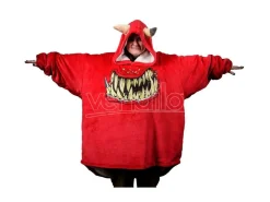 Warhammer 40k Oversized Felpa Con Cappuccio Blanket Squig Red Aaa Merchandise