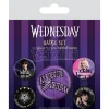 Wednesday Pin-Back Buttons 5-Pack Nevermore Pyramid International