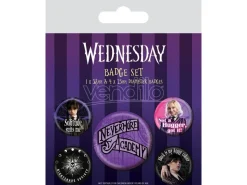 Wednesday Pin-Back Buttons 5-Pack Nevermore Pyramid International