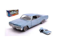 WELLY WE22417LWR-MBL CHEVROLET IMPALA SS396 COUPE' 1965 METALLIC LIGHT BLUE 1:24 Modellino