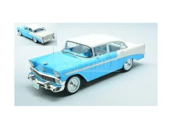 WHITEBOX WB124248 CHEVROLET BEL AIR 4-DOOR HARD TOP 1956 LIGHT BLUE 1:24 Modellino