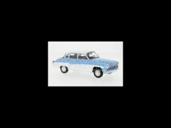 WHITEBOX WB124242 WARTBURG 312 1965 LIGHT BLUE/WHITE 1:24 Modellino