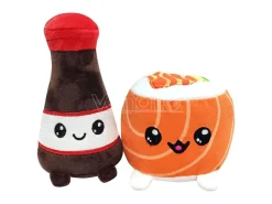 Yummis Together Peluche Figures 2 Pack Uramaki & Soya In Take Away Bag 21 Cm Joy Toy (it)