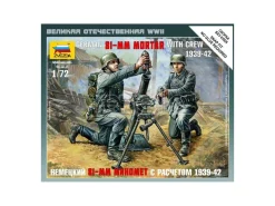 Zvezda Z6111 GERMAN 81 mm MORTAR W/CREW KIT 1:72 Modellino