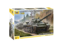ZVEZDA Z5077 T-62 SOVIET MAIN BATTLE TANK KIT 1:72 Modellino