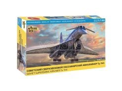 ZVEZDA Z7045 TU-144 SUPERSONIC CIVILIAN AIRCRAFT KIT 1:144 Modellino